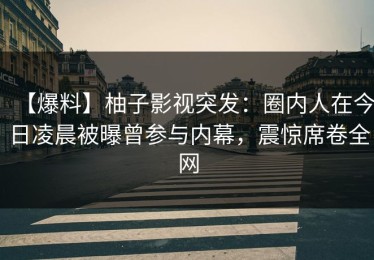 【爆料】柚子影视突发：圈内人在今日凌晨被曝曾参与内幕，震惊席卷全网