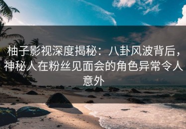 柚子影视深度揭秘：八卦风波背后，神秘人在粉丝见面会的角色异常令人意外